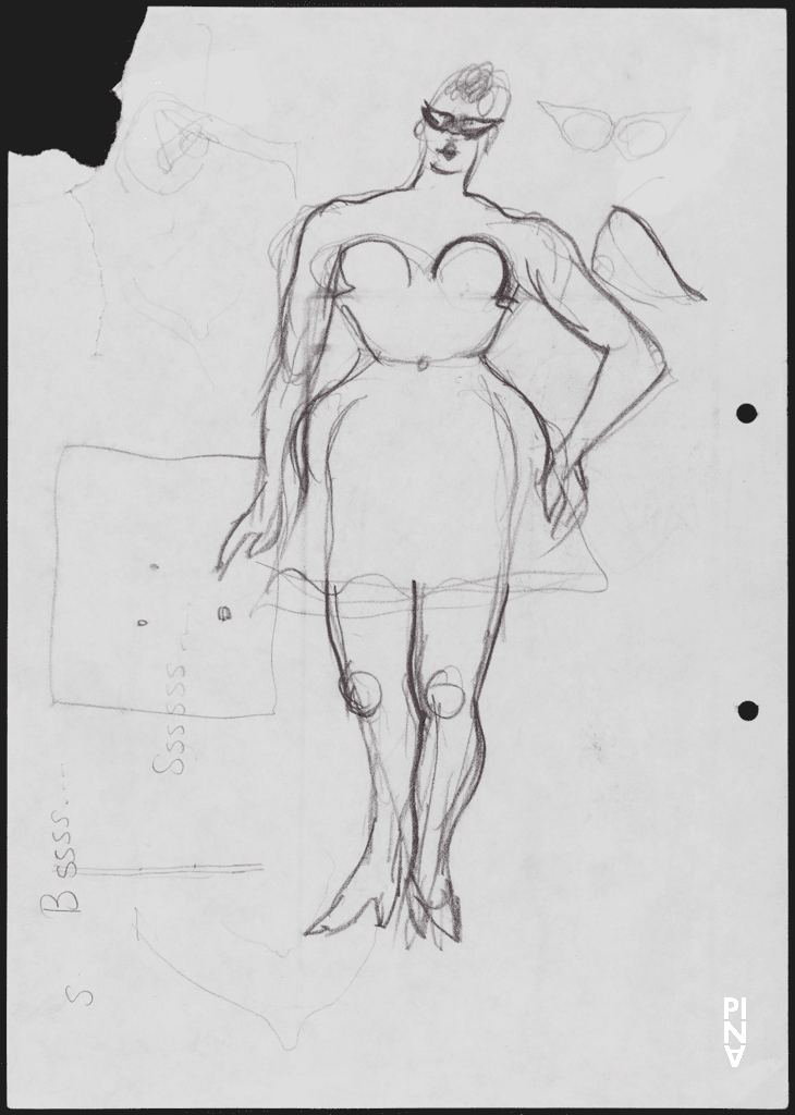 costume drawing by Rolf Borzik