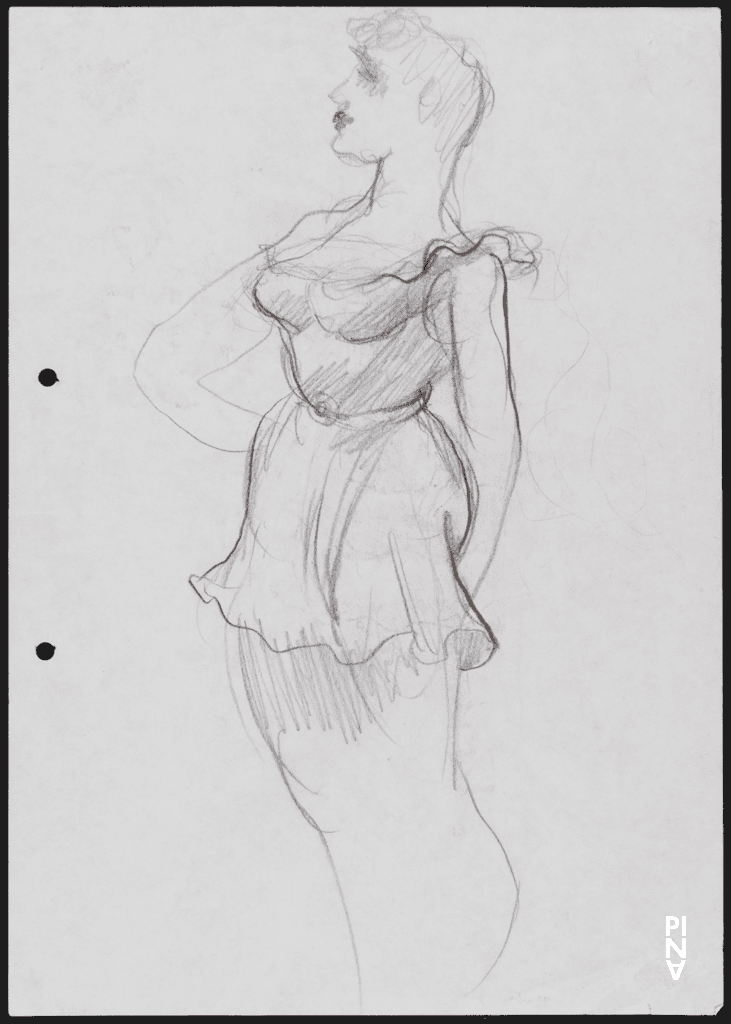 costume drawing by Rolf Borzik