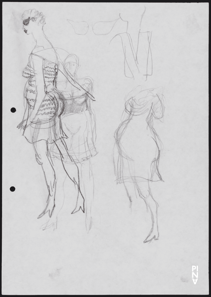 dessin de costumes de Rolf Borzik