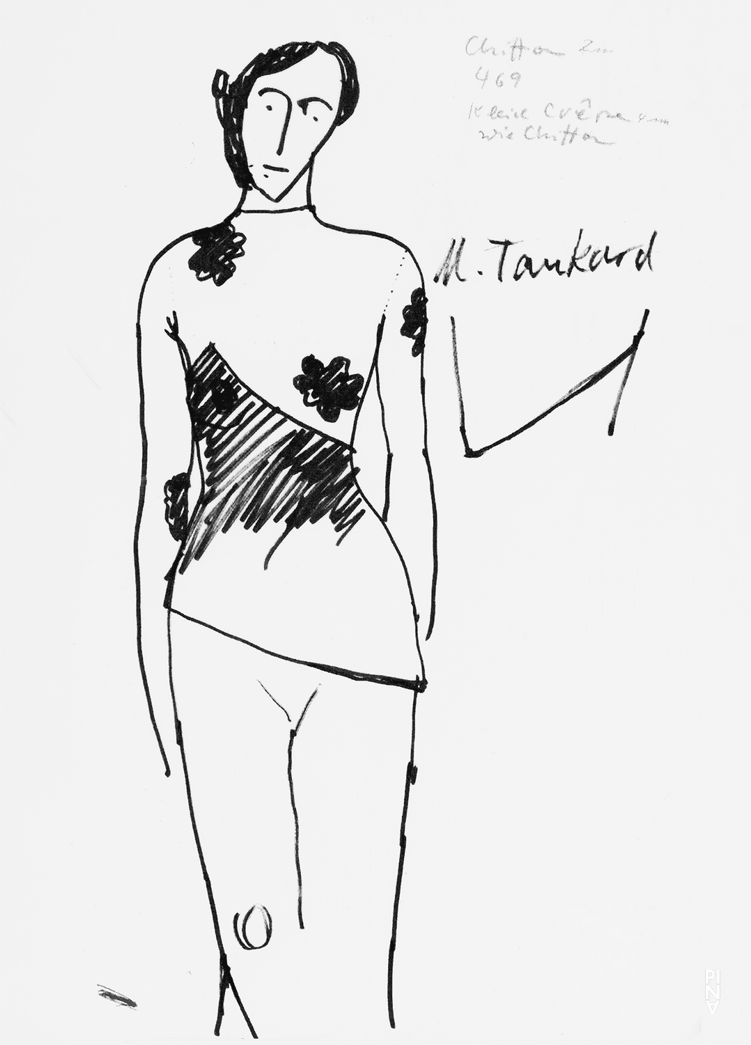 dessin de costumes de Rolf Borzik