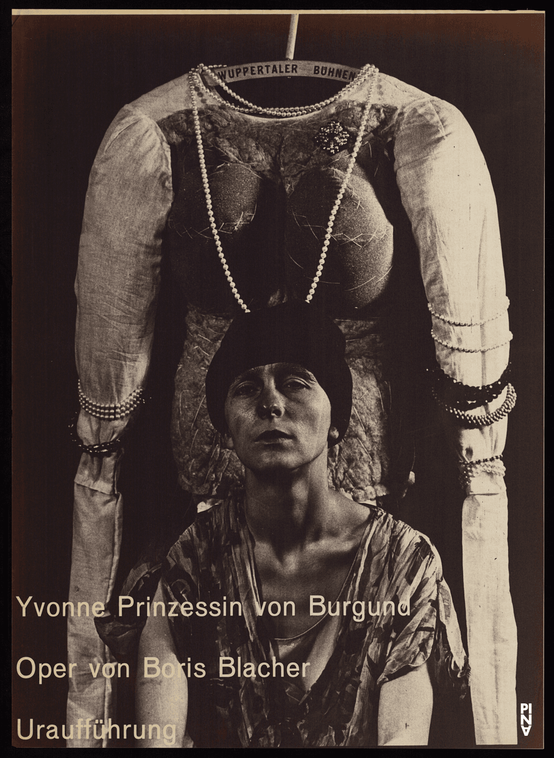 Poster for “Yvonne, Prinzessin von Burgund” by Boris Blacher in Wuppertal, Sept. 15, 1973