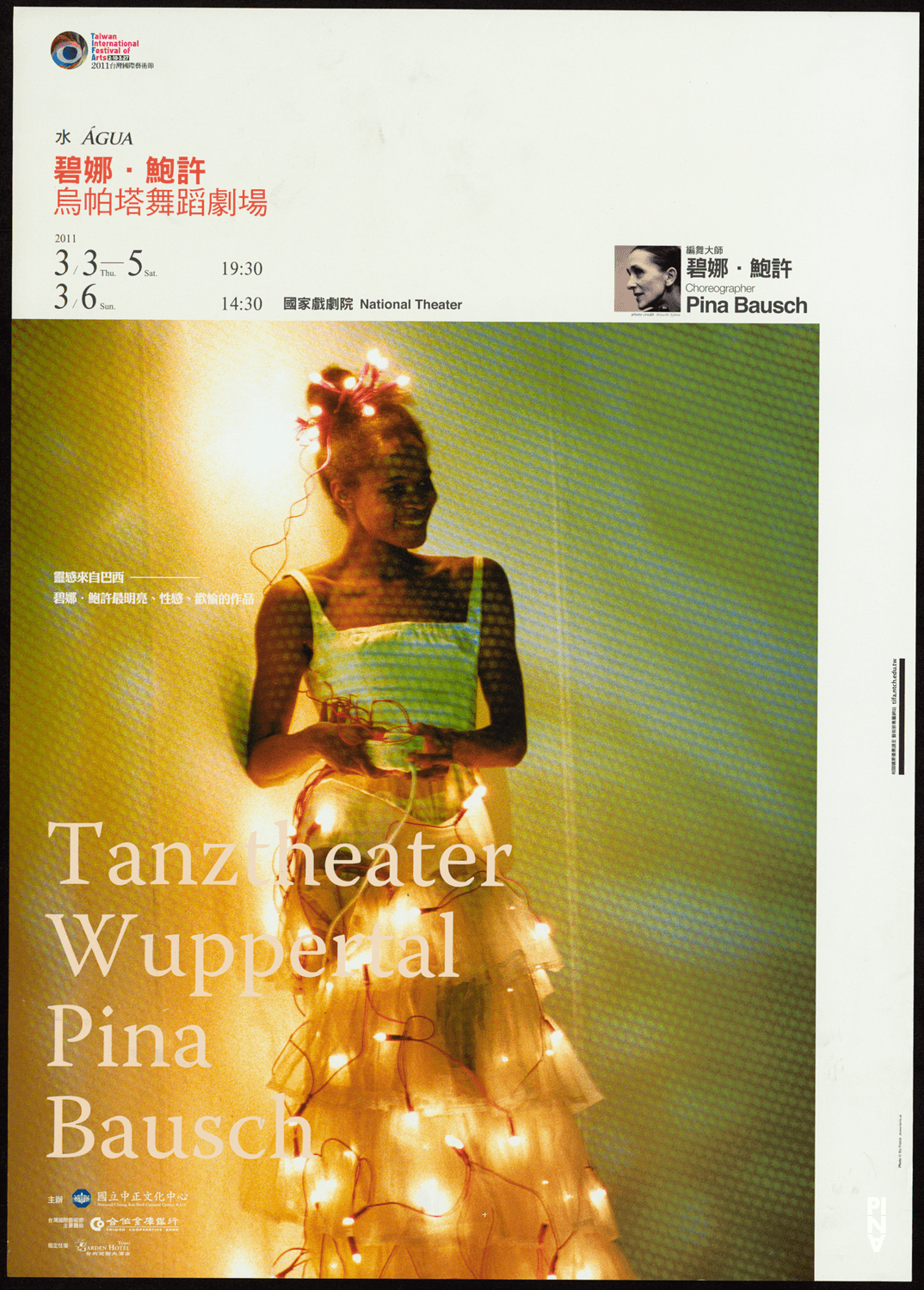 Plakat zu „Água“ von Pina Bausch in Taipeh, 03.03.2011–06.03.2011