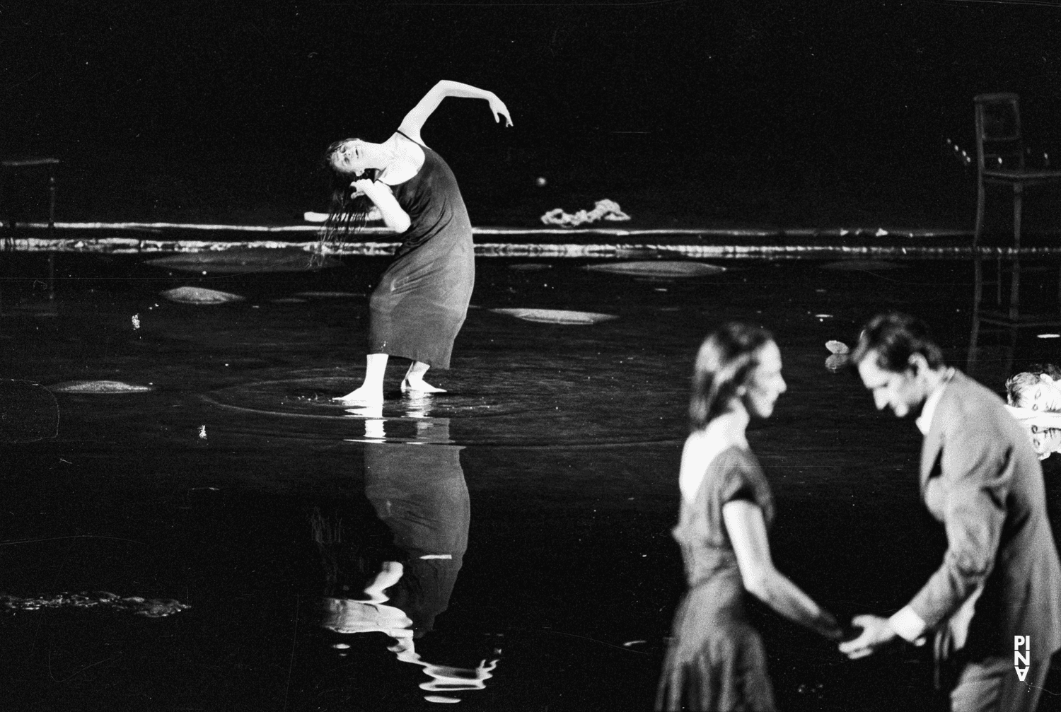 Jan Minařík, Anne Martin und Josephine Ann Endicott in „Arien“ von Pina Bausch, Spielzeit 1977/78