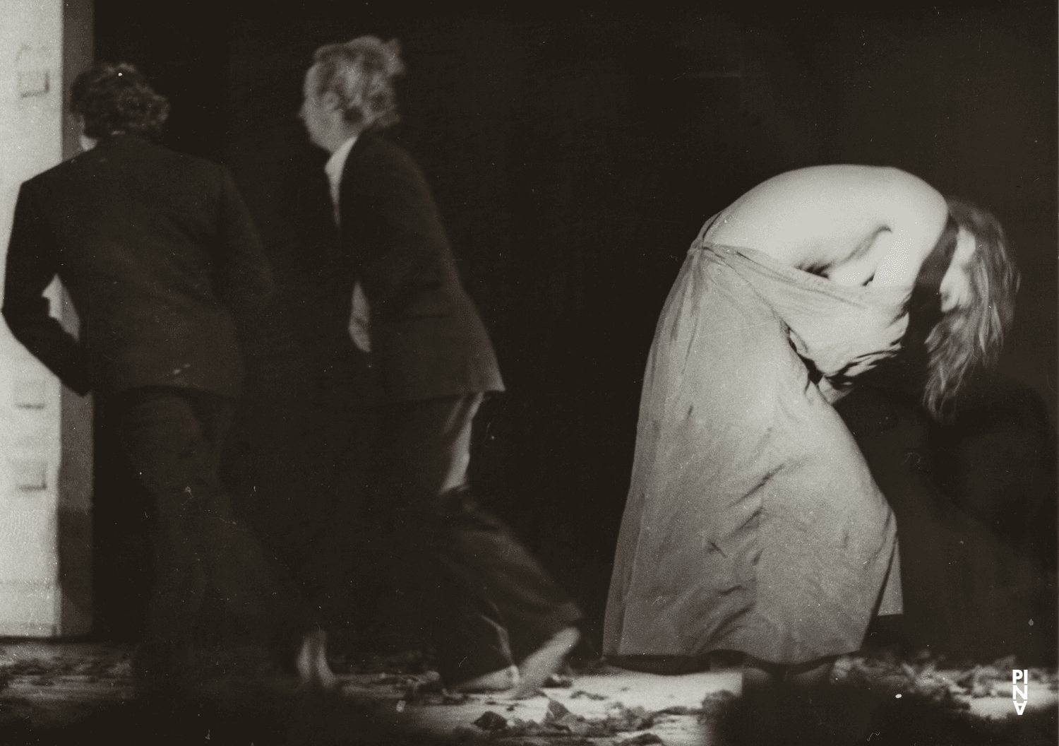 Marlis Alt, Dominique Mercy and Fernando Cortizo in “Bluebeard. While Listening to a Tape Recording of Béla Bartók's Opera "Duke Bluebeard's Castle"” by Pina Bausch