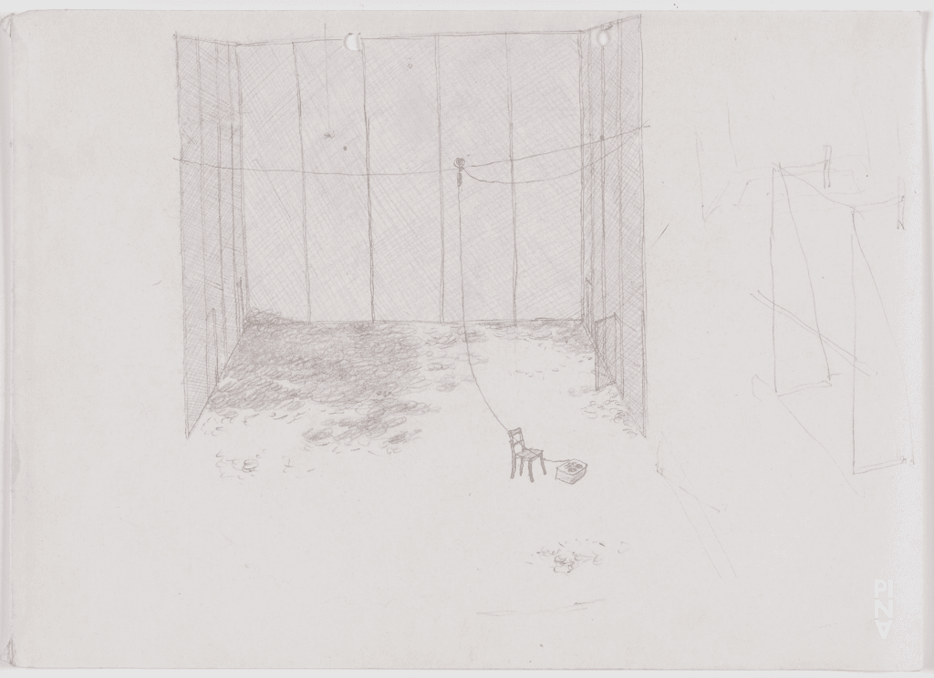 stage drawing by Rolf Borzik
