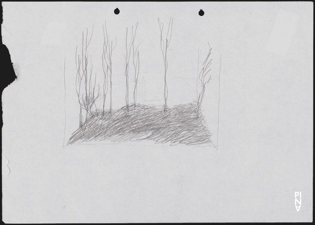 stage design sketch by Rolf Borzik