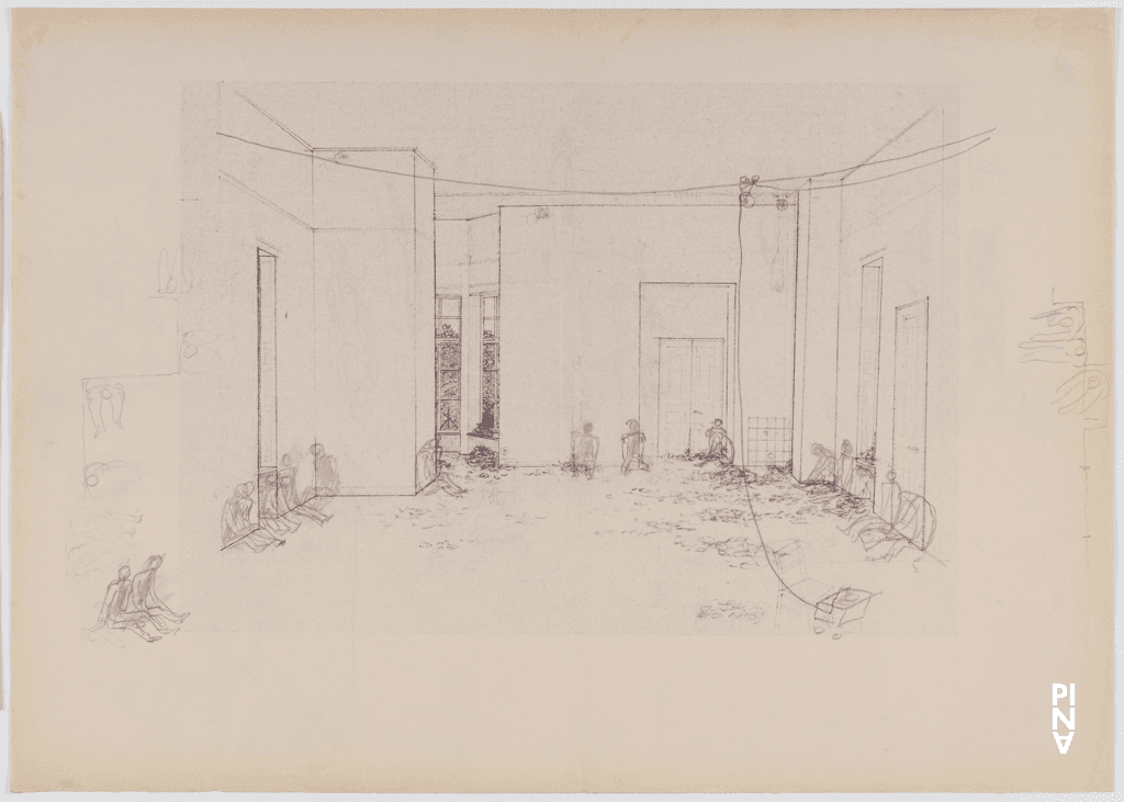 stage drawing by Rolf Borzik