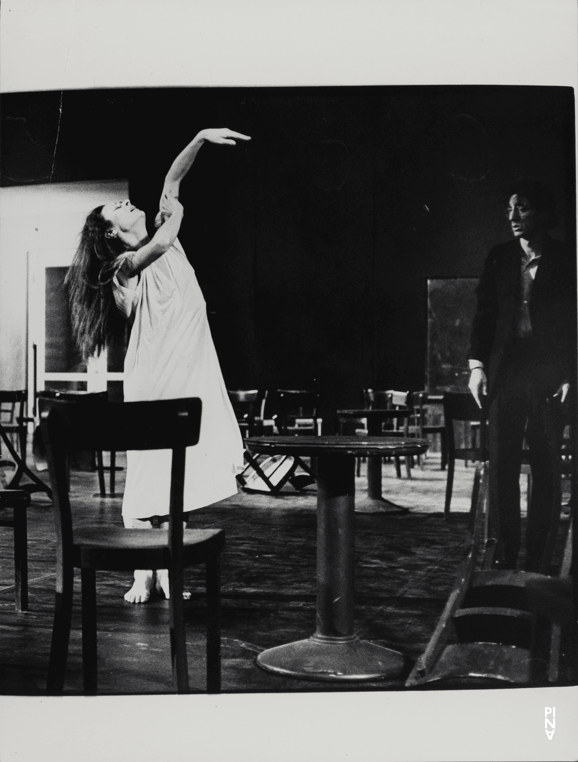 Malou Airaudo and Jean Laurent Sasportes in “Café Müller” by Pina Bausch