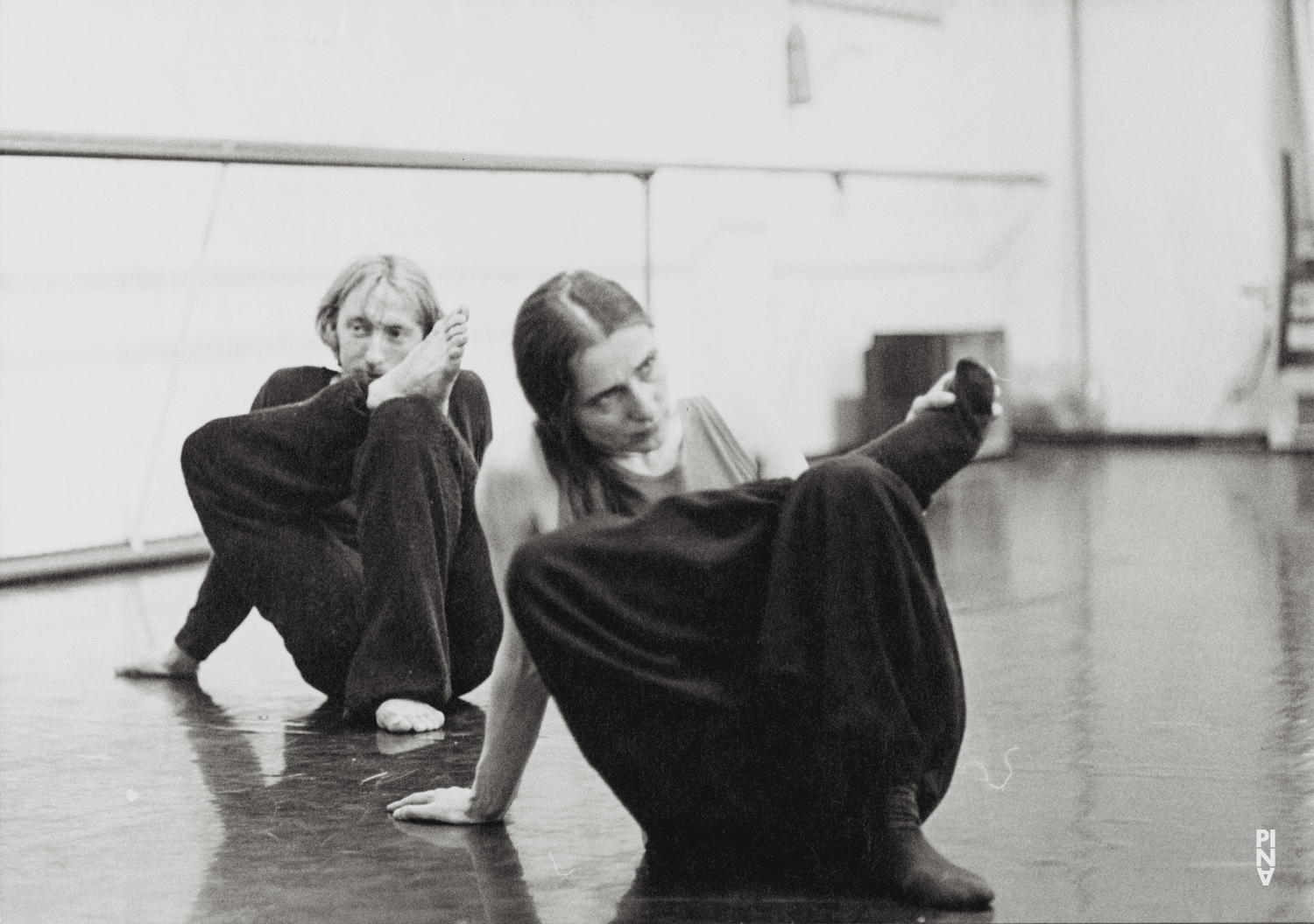 Pina Bausch and Dominique Mercy in “Café Müller” by Pina Bausch