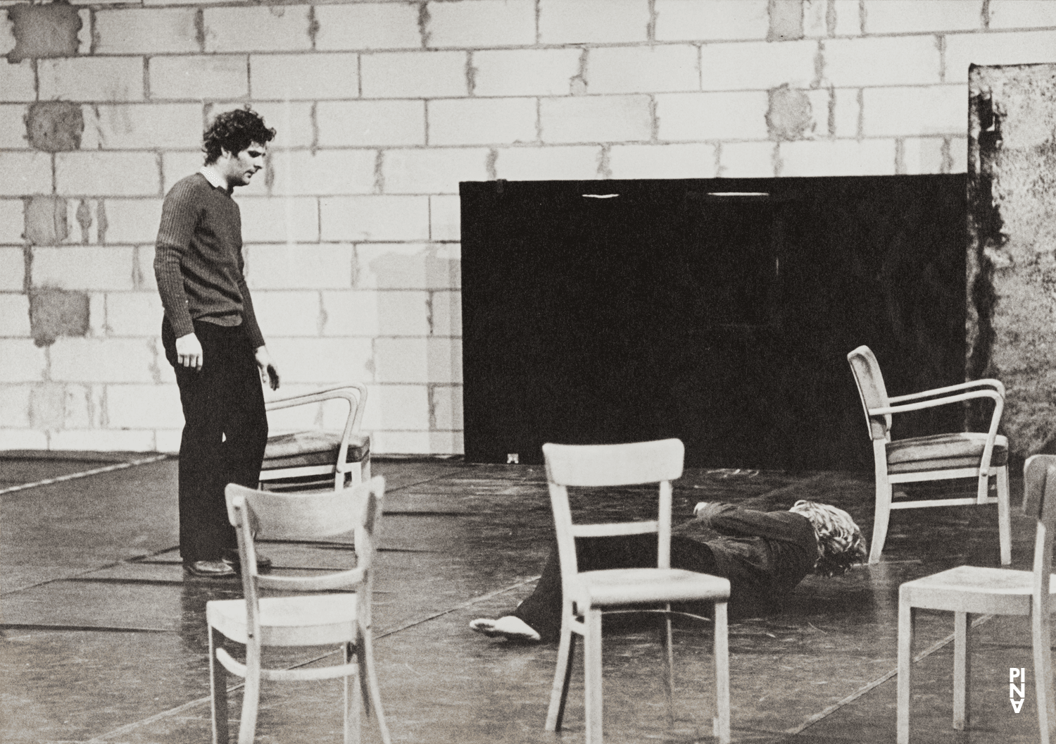 Rolf Borzik and Dominique Mercy in “Café Müller” by Pina Bausch
