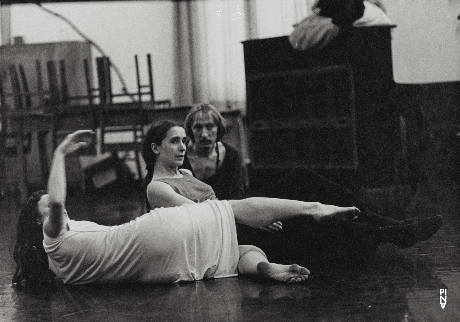 Pina Bausch, Dominique Mercy et Malou Airaudo dans « Café Müller » de Pina Bausch