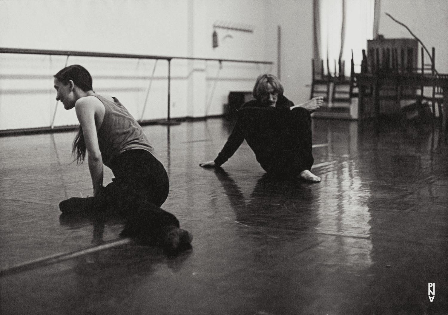 Pina Bausch and Dominique Mercy in “Café Müller” by Pina Bausch