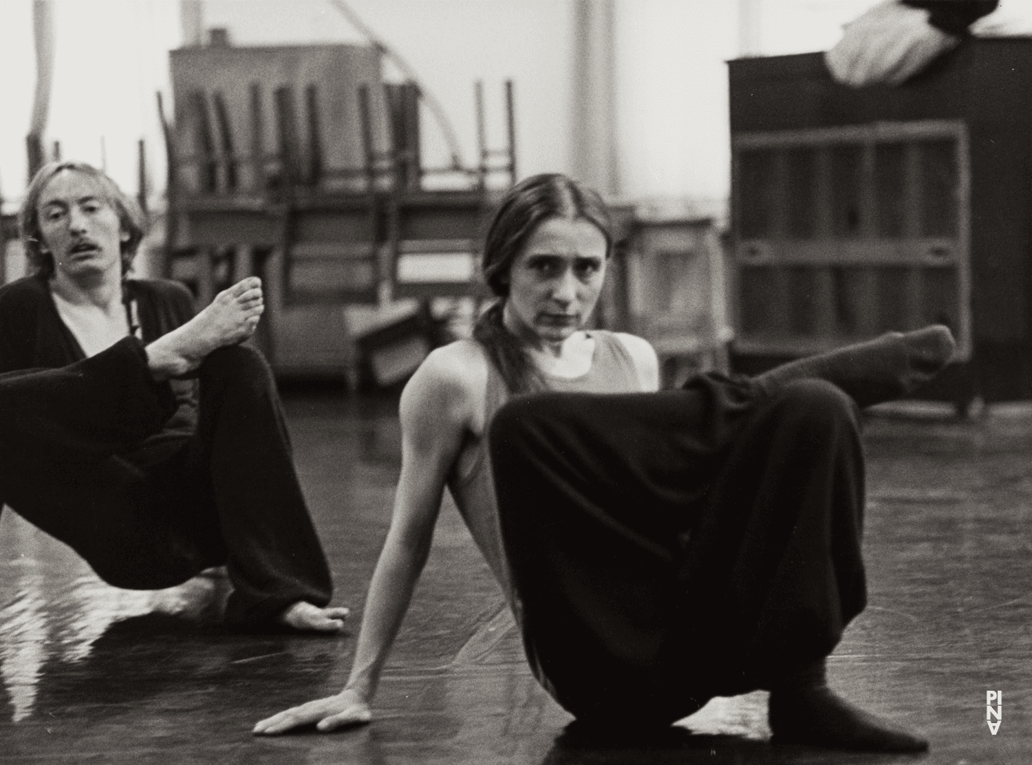 Pina Bausch und Dominique Mercy in „Café Müller“ von Pina Bausch