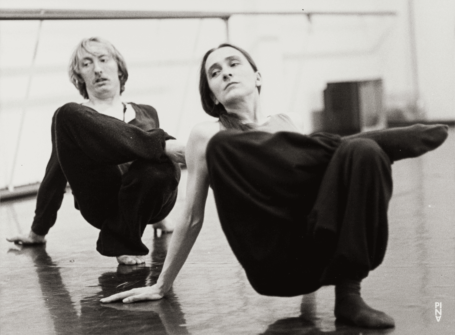 Pina Bausch and Dominique Mercy in “Café Müller” by Pina Bausch