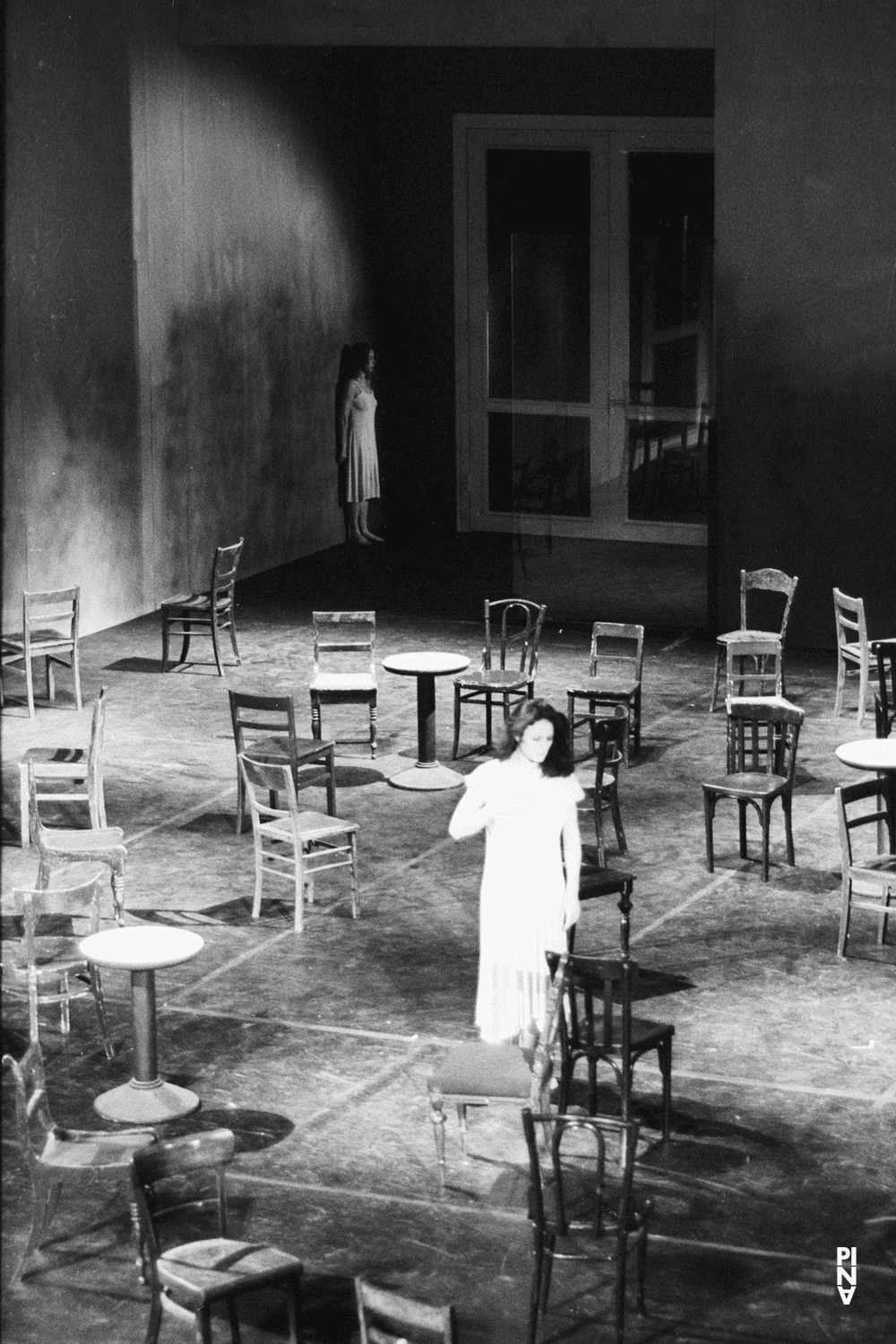 Malou Airaudo and Marion Cito in “Café Müller” by Pina Bausch