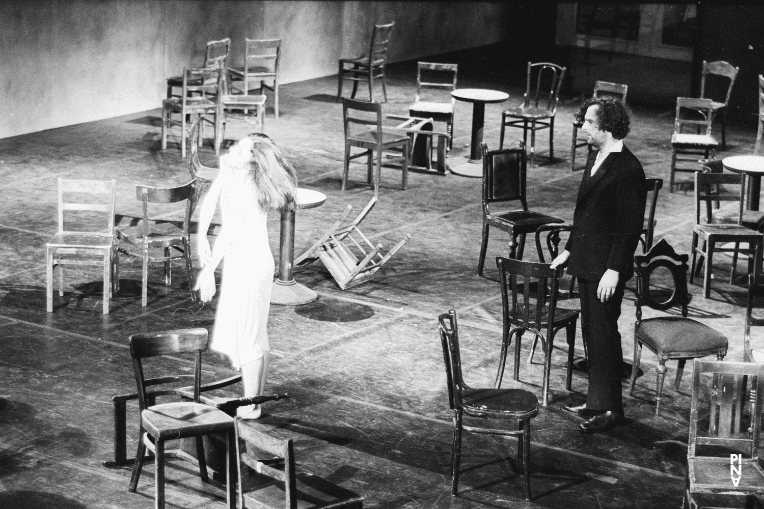 Rolf Borzik and Malou Airaudo in “Café Müller” by Pina Bausch