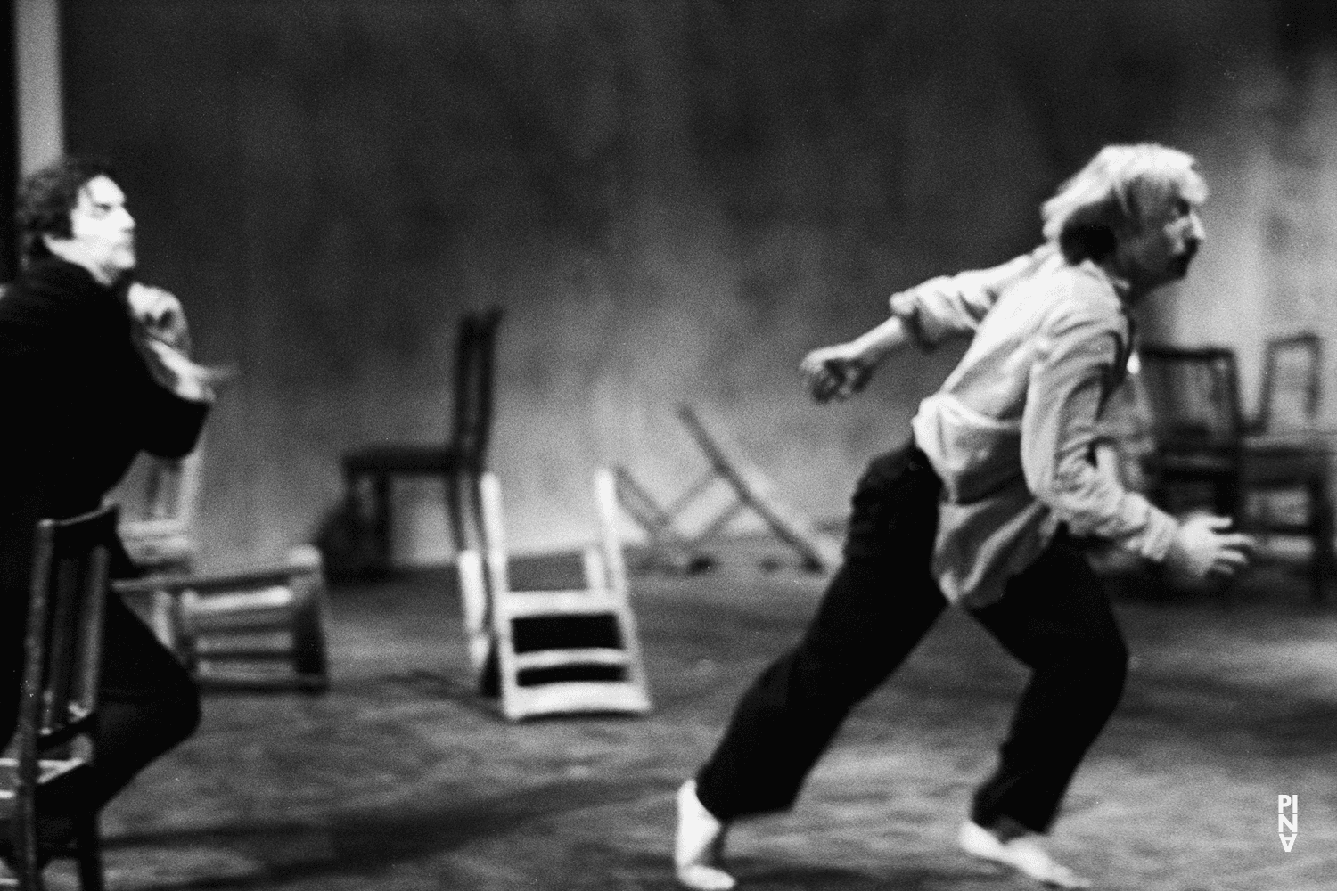 Dominique Mercy and Rolf Borzik in “Café Müller” by Pina Bausch