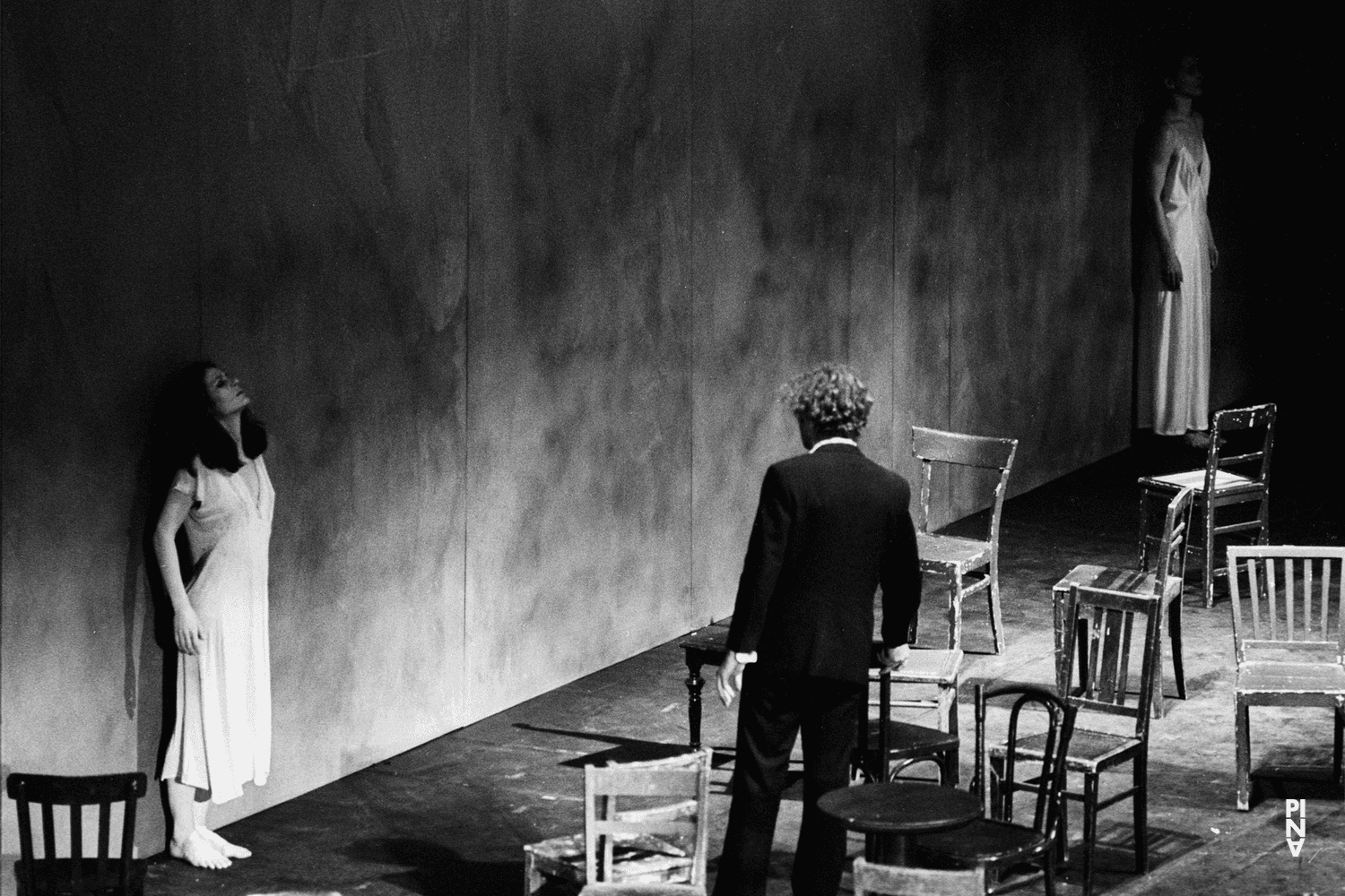 Rolf Borzik, Malou Airaudo and Pina Bausch in “Café Müller” by Pina Bausch