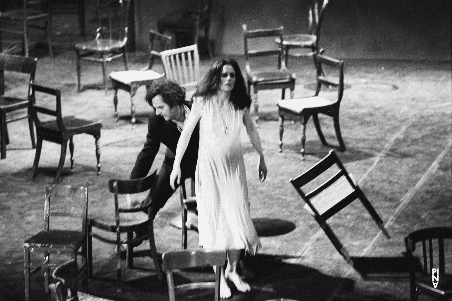 Rolf Borzik and Malou Airaudo in “Café Müller” by Pina Bausch