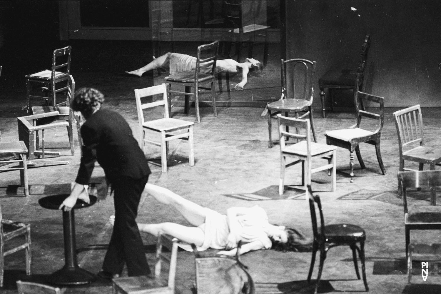 Rolf Borzik, Malou Airaudo and Pina Bausch in “Café Müller” by Pina Bausch