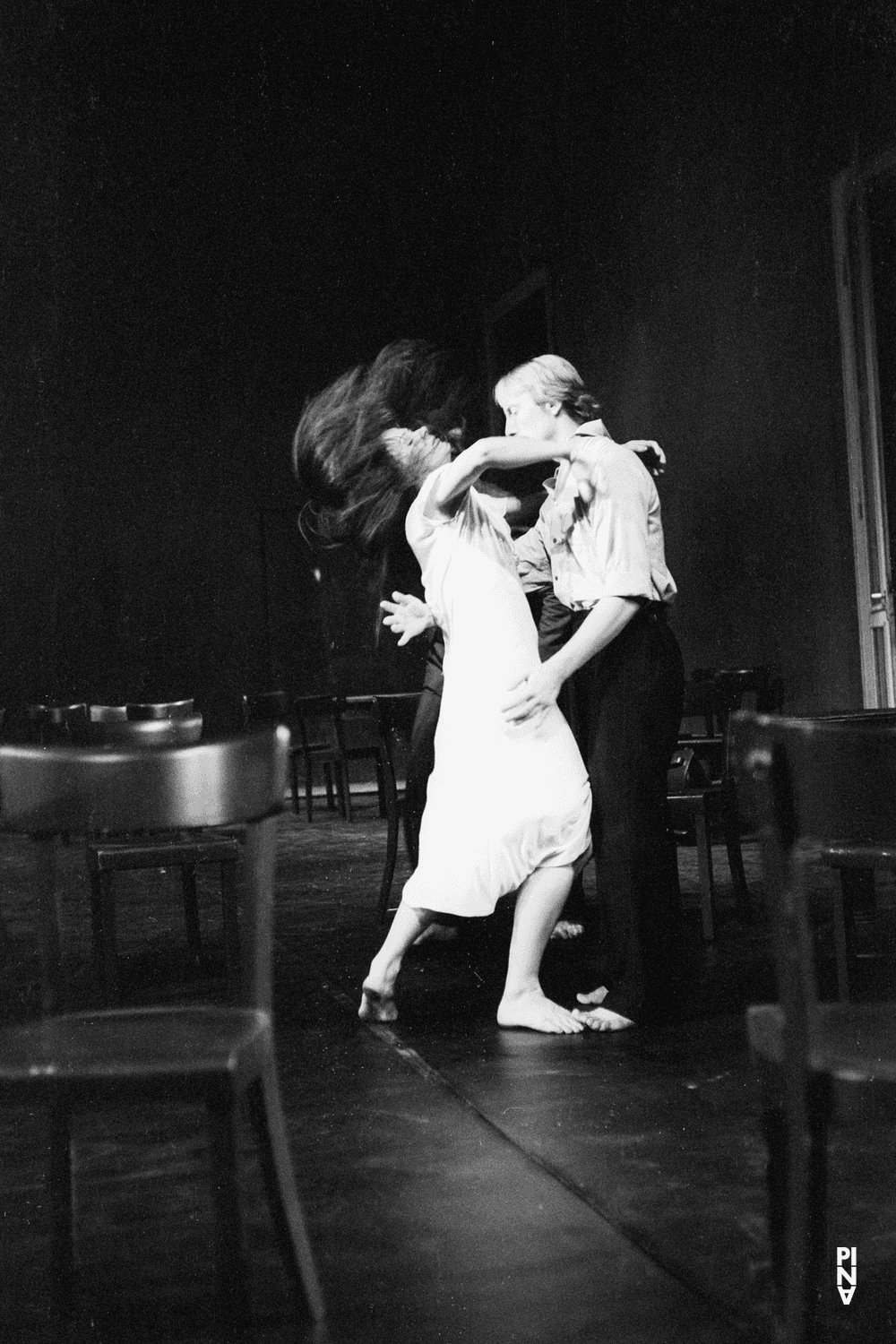 Dominique Mercy, Malou Airaudo and Jan Minařík in “Café Müller” by Pina Bausch