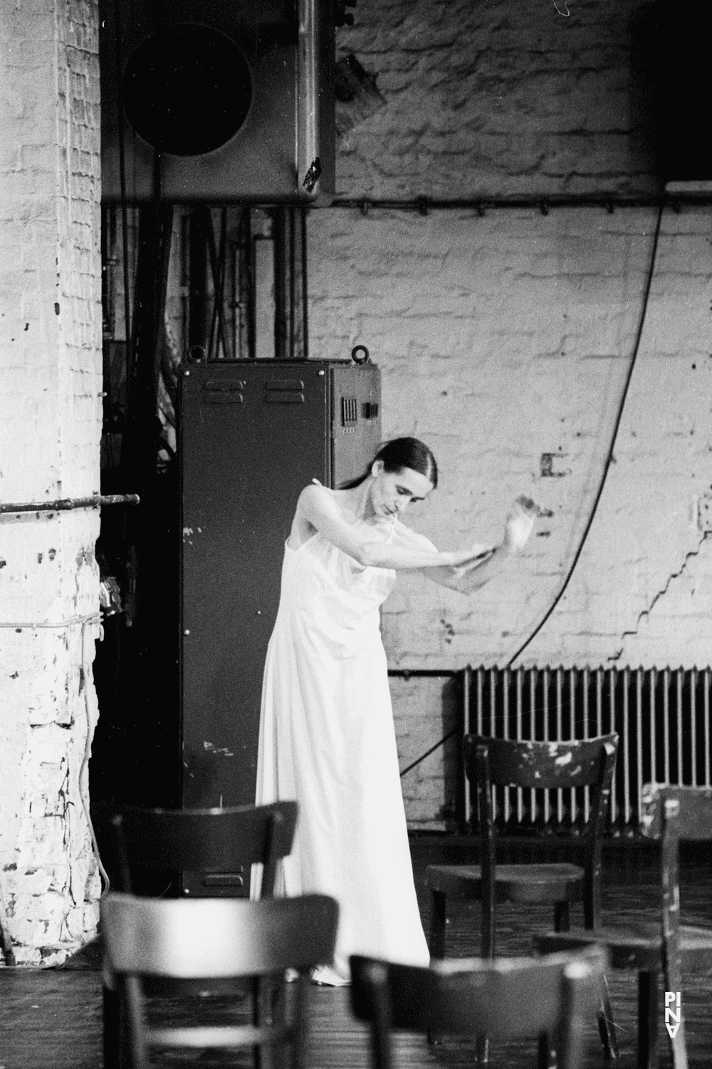 Pina Bausch in “Café Müller” by Pina Bausch at Kampnagelfabrik Hamburg, season 1984/85