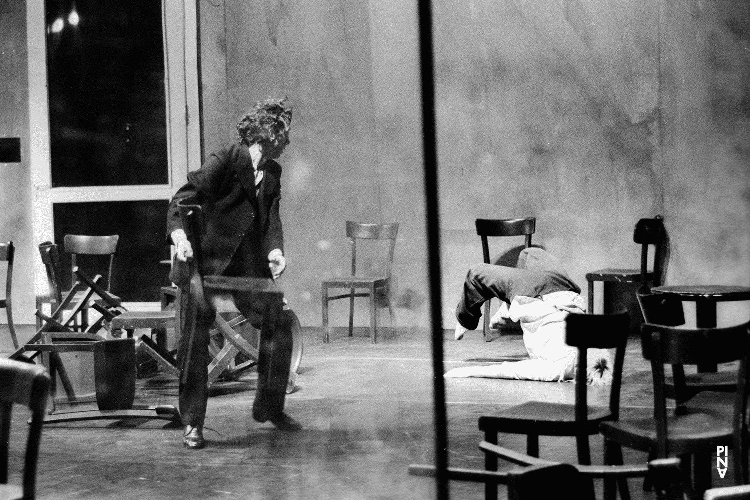 Jean Laurent Sasportes and Dominique Mercy in “Café Müller” by Pina Bausch