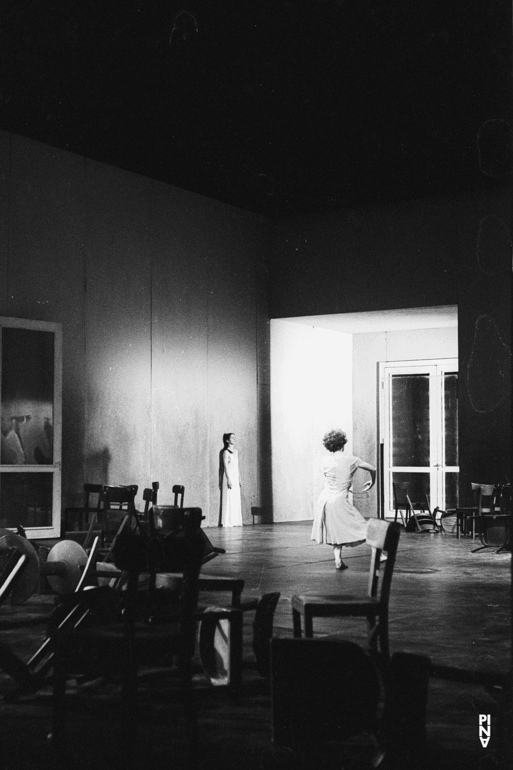 Finola Cronin and Pina Bausch in “Café Müller” by Pina Bausch