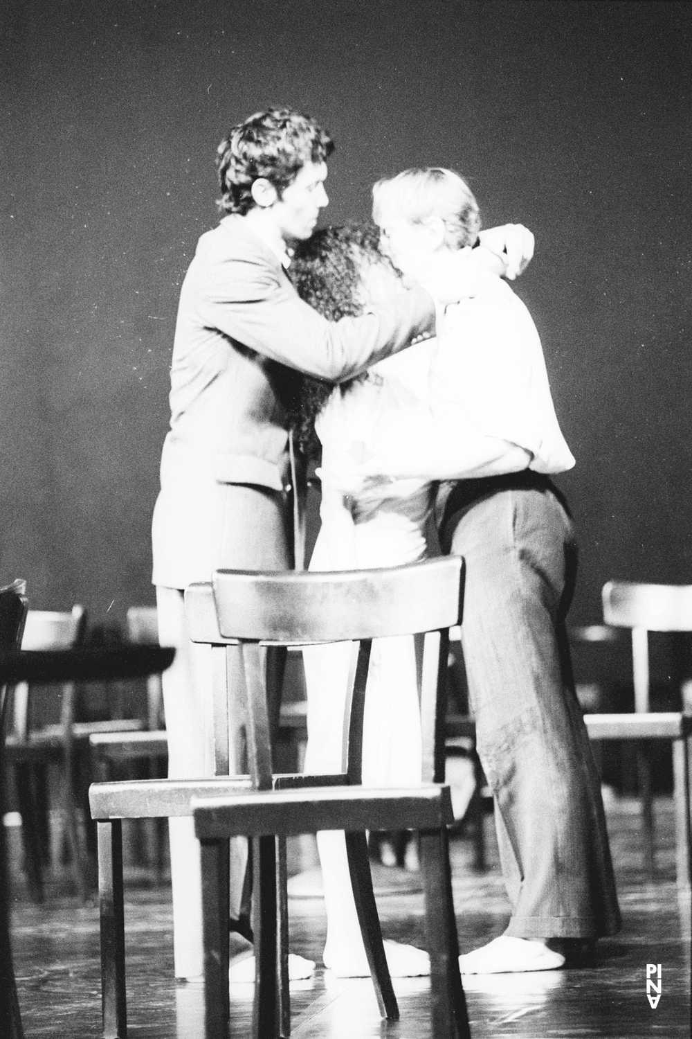 Fabien Prioville, Dominique Mercy and Aida Vainieri in “Café Müller” by Pina Bausch