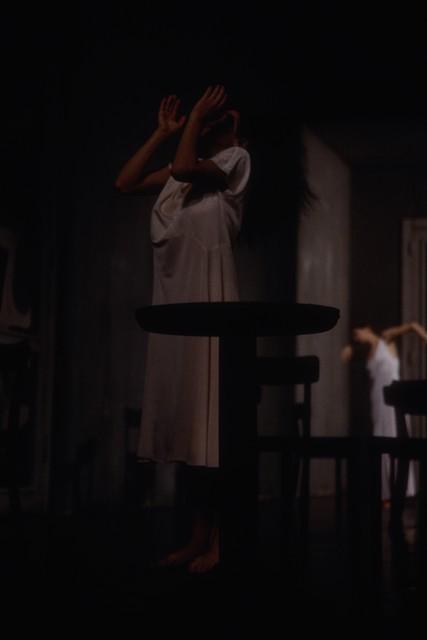 Aida Vainieri and Pina Bausch in “Café Müller” by Pina Bausch