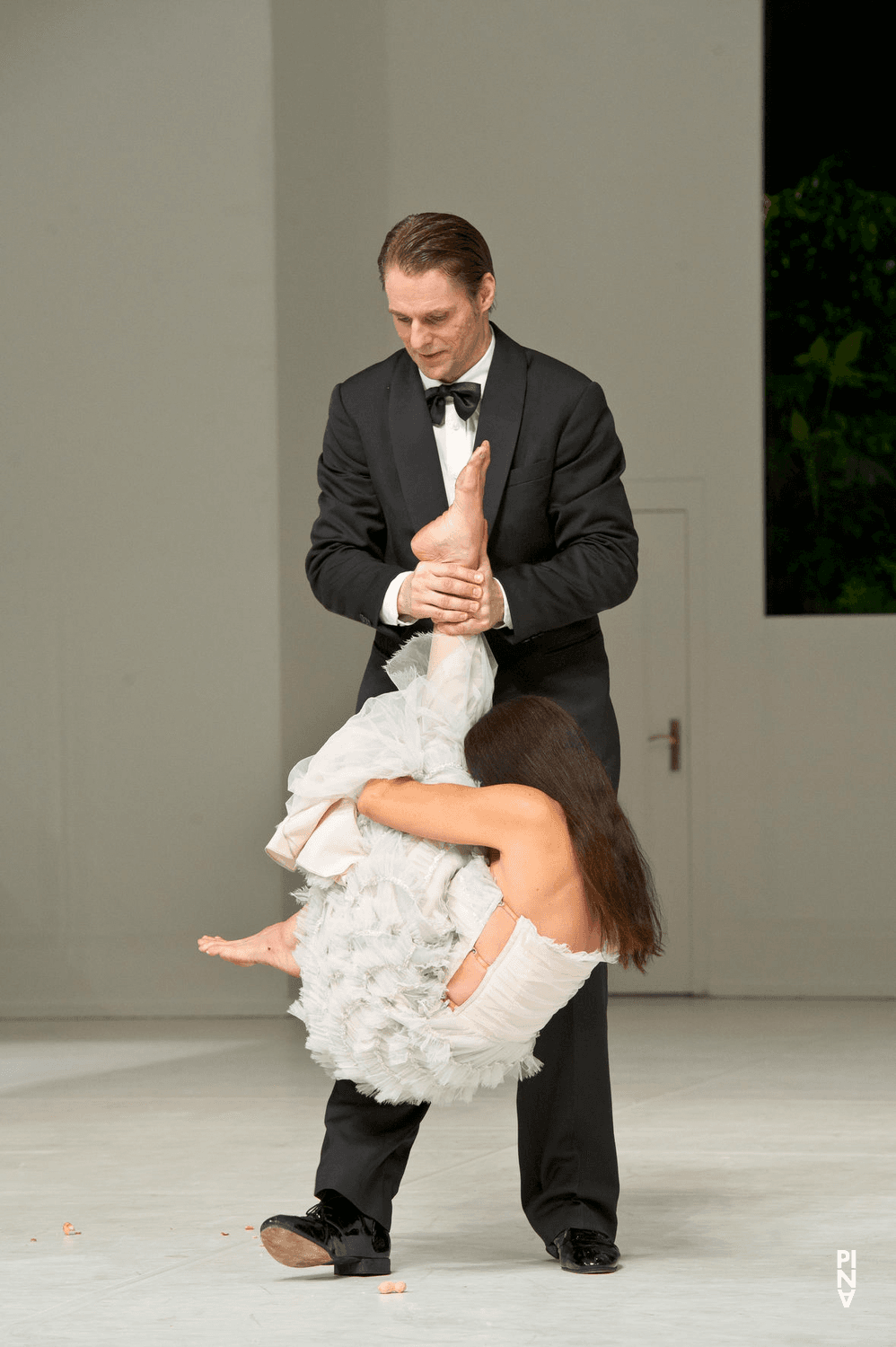 Ruth Amarante and Michael Strecker in “Two Cigarettes in the Dark” by Pina Bausch with Tanztheater Wuppertal at Opernhaus Wuppertal (Germany), Aug. 29, 2012