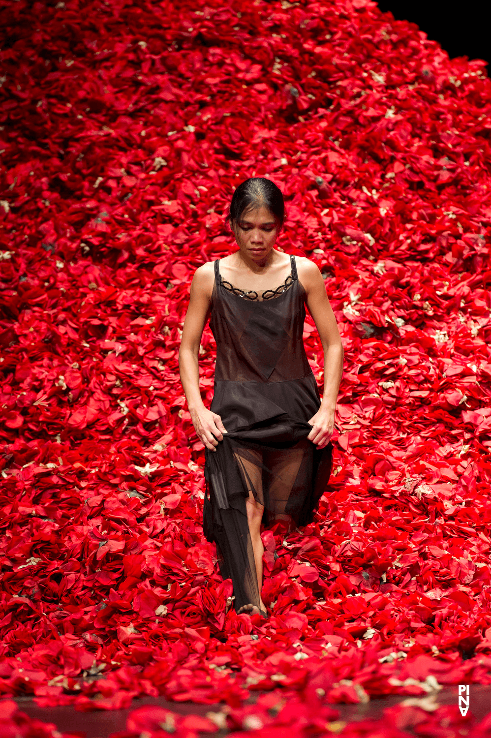 Ditta Miranda Jasjfi in “Der Fensterputzer (The Window Washer)” by Pina Bausch with Tanztheater Wuppertal at Opernhaus Wuppertal (Germany), Nov. 3, 2011