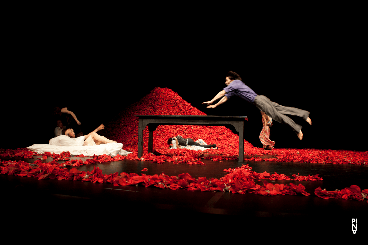 Rainer Behr and Ruth Amarante in “Der Fensterputzer (The Window Washer)” by Pina Bausch with Tanztheater Wuppertal at Opernhaus Wuppertal (Germany), Nov. 3, 2011