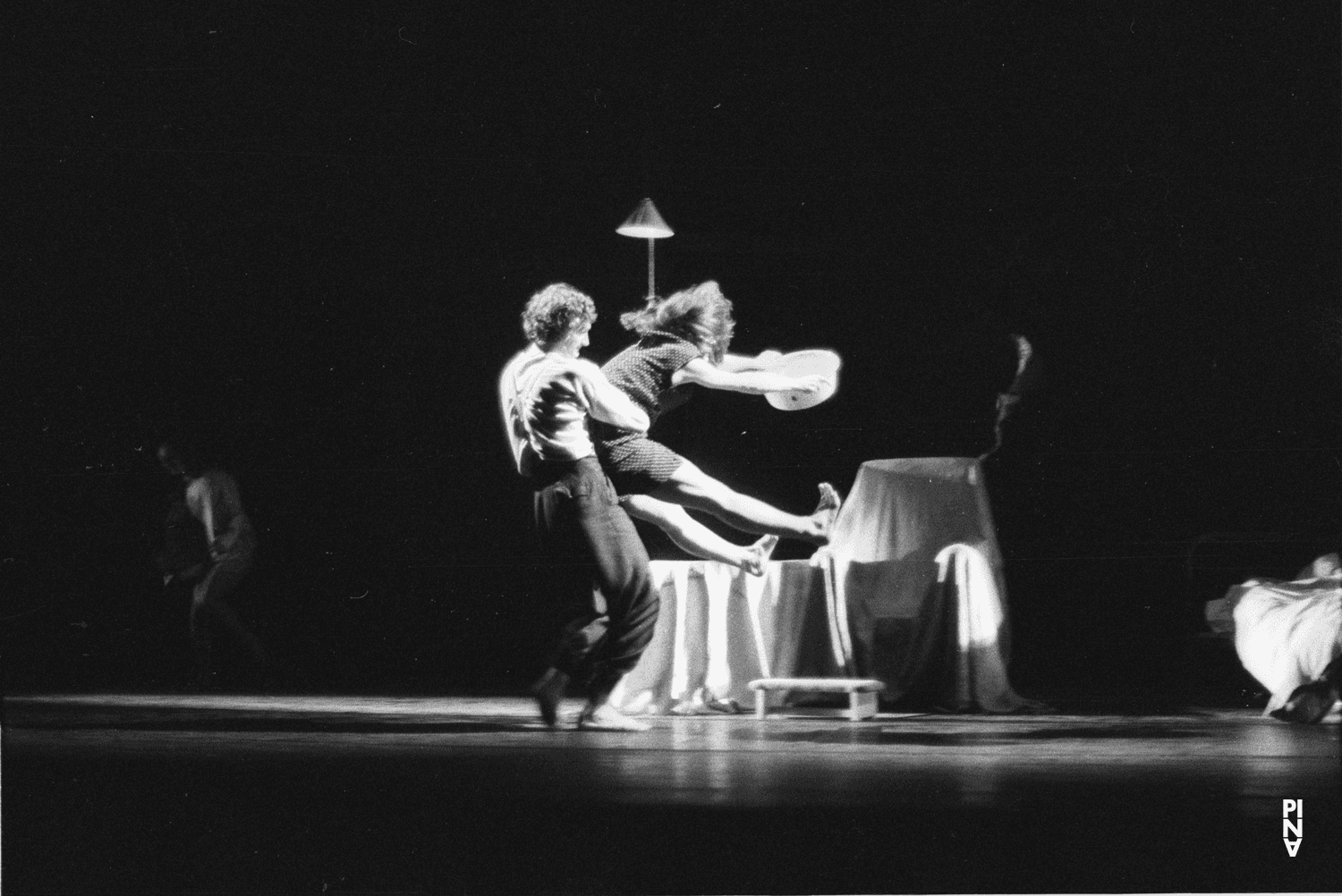 Jan Minařík, Malou Airaudo and Marlis Alt in “Fritz” by Pina Bausch at Opernhaus Wuppertal