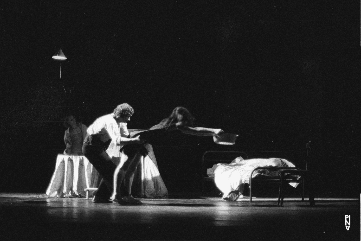 Jan Minařík, Malou Airaudo and Marlis Alt in “Fritz” by Pina Bausch at Opernhaus Wuppertal