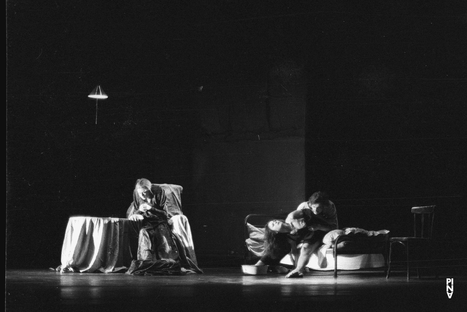 Jan Minařík, Charlotte Butler and Malou Airaudo in “Fritz” by Pina Bausch at Opernhaus Wuppertal