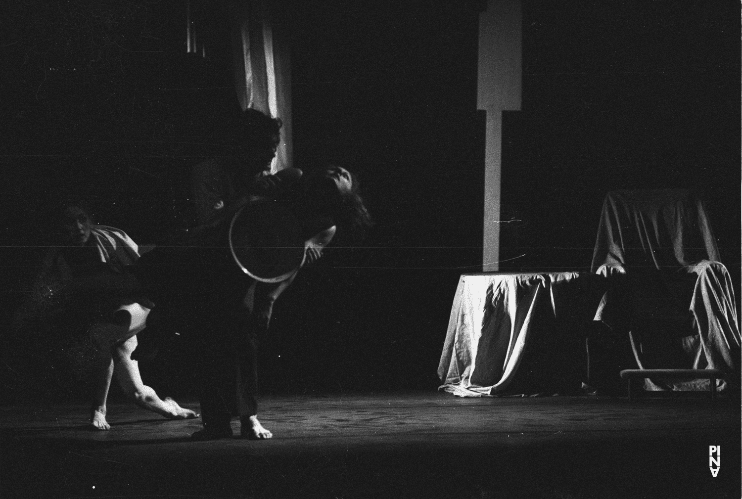 Jan Minařík, Hiltrud Blanck and Malou Airaudo in “Fritz” by Pina Bausch at Opernhaus Wuppertal