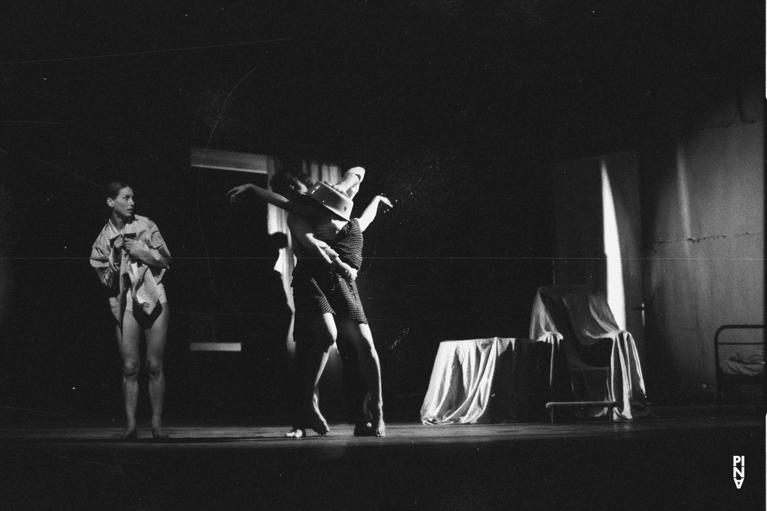 Malou Airaudo, Jan Minařík and Hiltrud Blanck in “Fritz” by Pina Bausch at Opernhaus Wuppertal