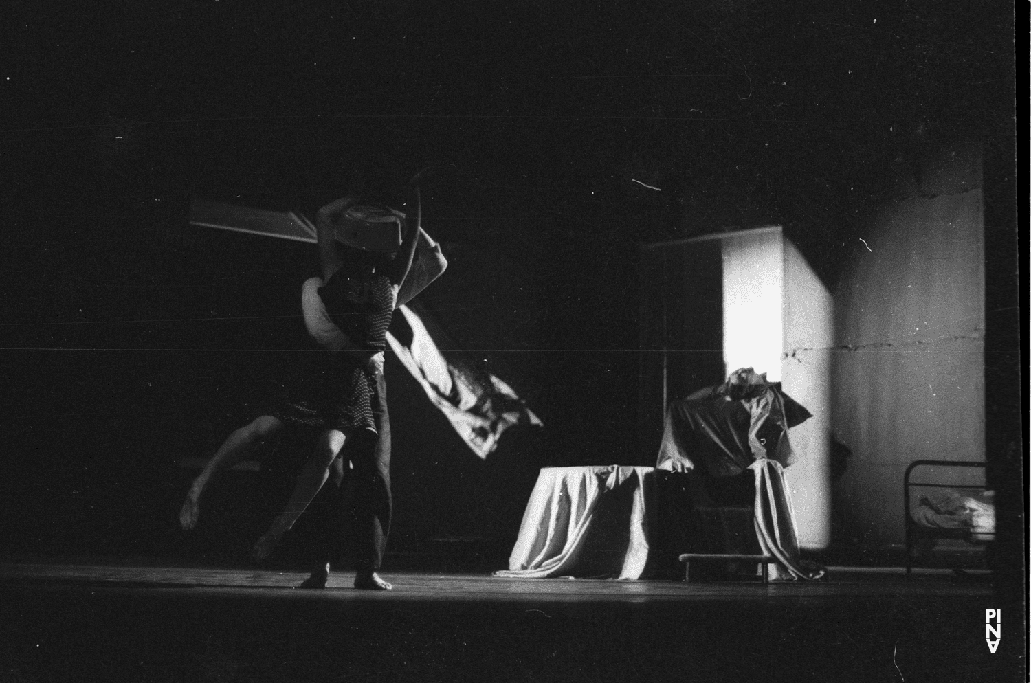Malou Airaudo, Jan Minařík and Hiltrud Blanck in “Fritz” by Pina Bausch at Opernhaus Wuppertal