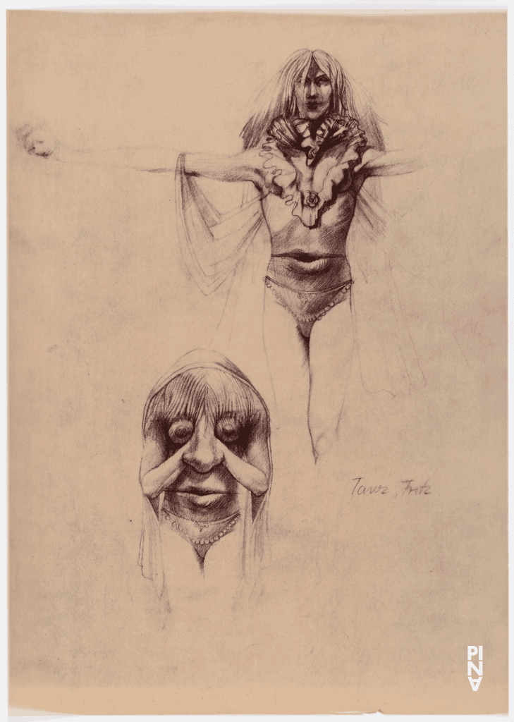 costume drawing by Rolf Borzik