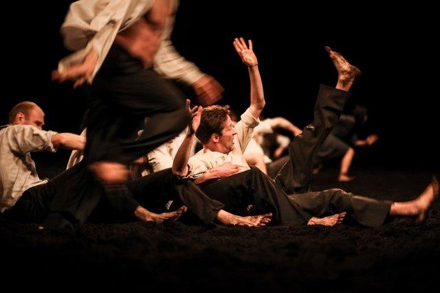 Franko Schmidt and Andrey Berezin in “Auf dem Gebirge hat man ein Geschrei gehört (On the Mountain a Cry Was Heard)” by Pina Bausch with Tanztheater Wuppertal at Opernhaus Wuppertal (Germany), April 24, 2013