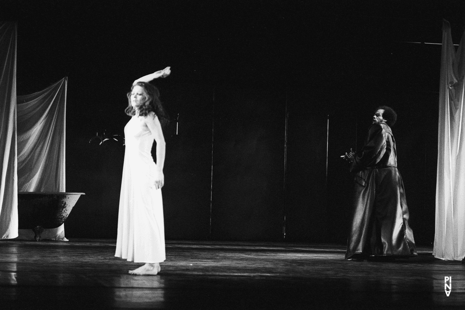 Malou Airaudo and Carlos Orta in “Iphigenie auf Tauris” by Pina Bausch at Opernhaus Wuppertal, April 20, 1974