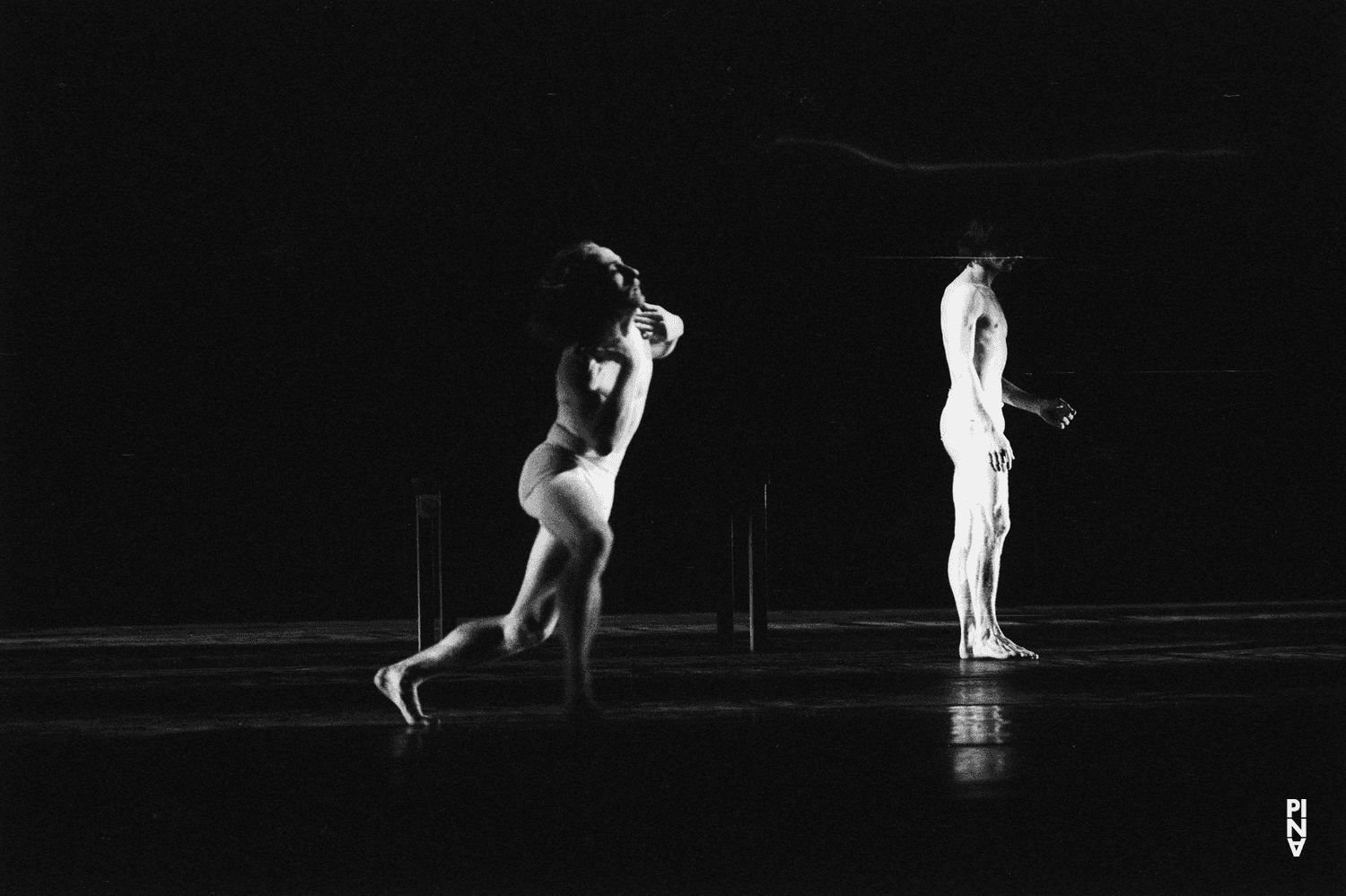 Dominique Mercy and Ed Kortlandt in “Iphigenie auf Tauris” by Pina Bausch at Opernhaus Wuppertal, April 20, 1974