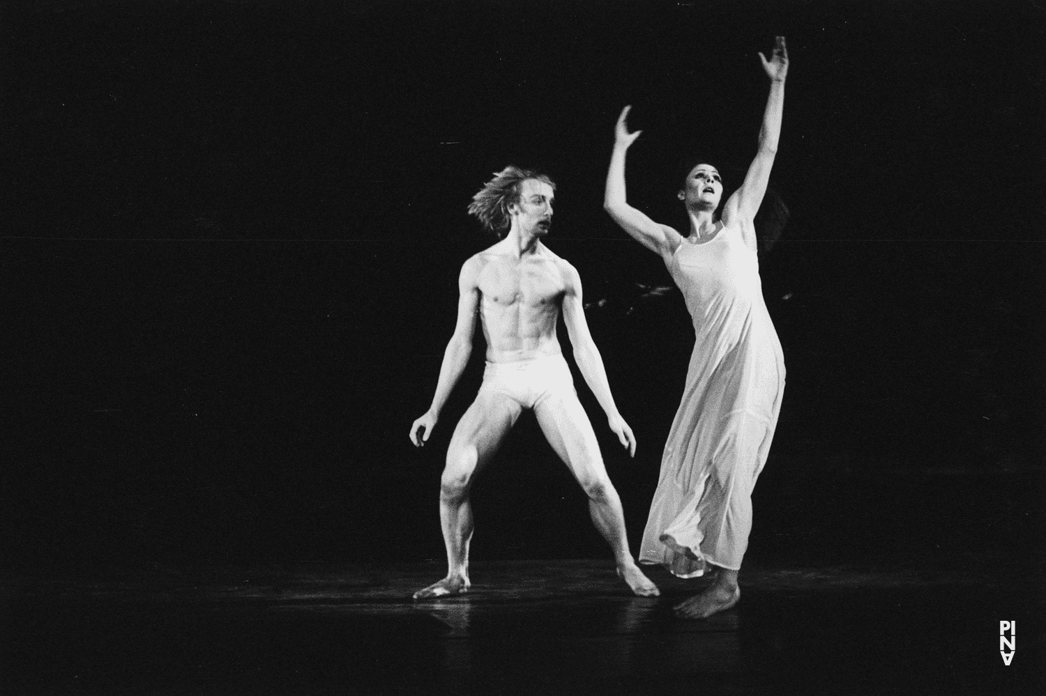 Dominique Mercy and Malou Airaudo in “Iphigenie auf Tauris” by Pina Bausch with Tanztheater Wuppertal at Opernhaus Wuppertal (Germany), April 20, 1974