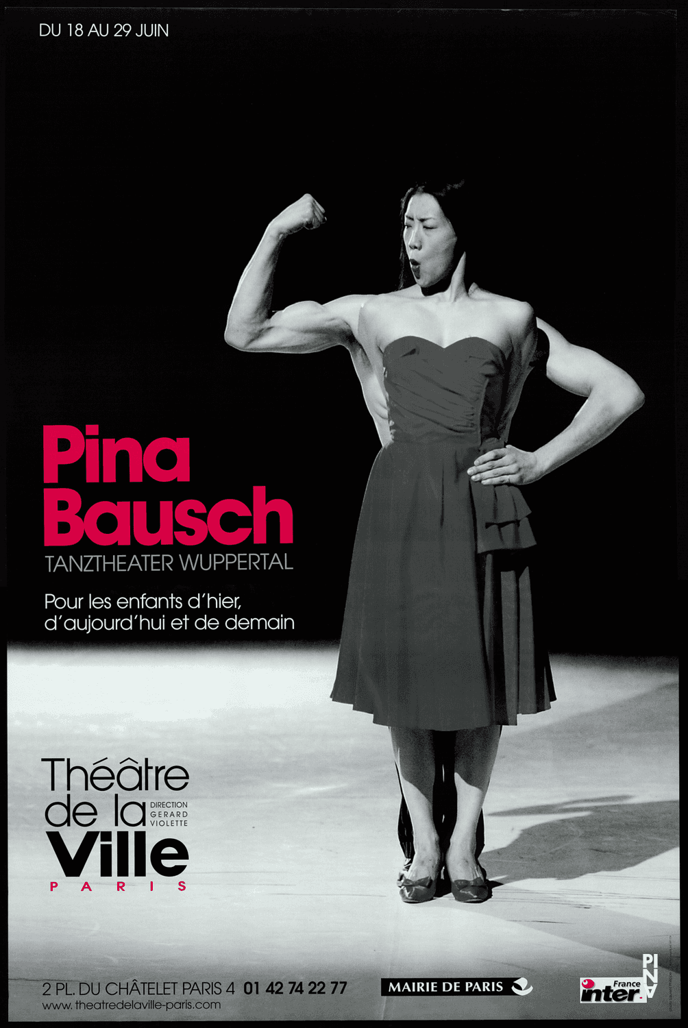 Poster for “For the Children of Yesterday, Today and Tomorrow” by Pina Bausch in Paris, 06/18/2003 – 06/29/2003
