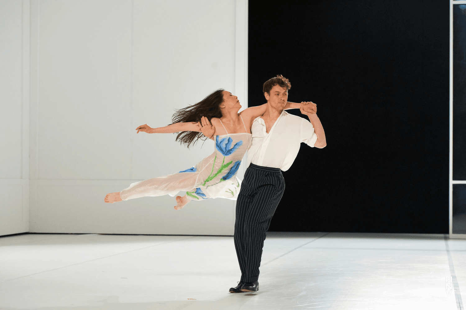 Azusa Seyama and Paul White in “For the Children of Yesterday, Today and Tomorrow” by Pina Bausch with Tanztheater Wuppertal at Théâtre de la Ville Paris (France), May 20, 2015