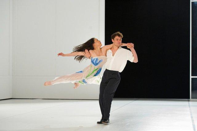 Azusa Seyama and Paul White in “For the Children of Yesterday, Today and Tomorrow” by Pina Bausch with Tanztheater Wuppertal at Théâtre de la Ville Paris (France), May 20, 2015
