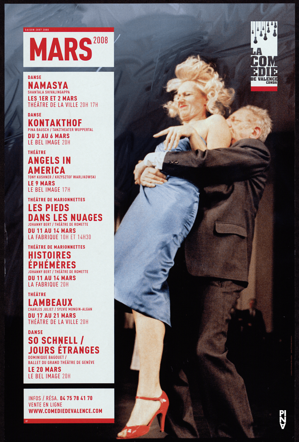 Affiche de « Kontakthof. Avec des dames et messieurs de plus de 65 ans » de Pina Bausch à Vannes, 7 mai 2008 – 8 mai 2008