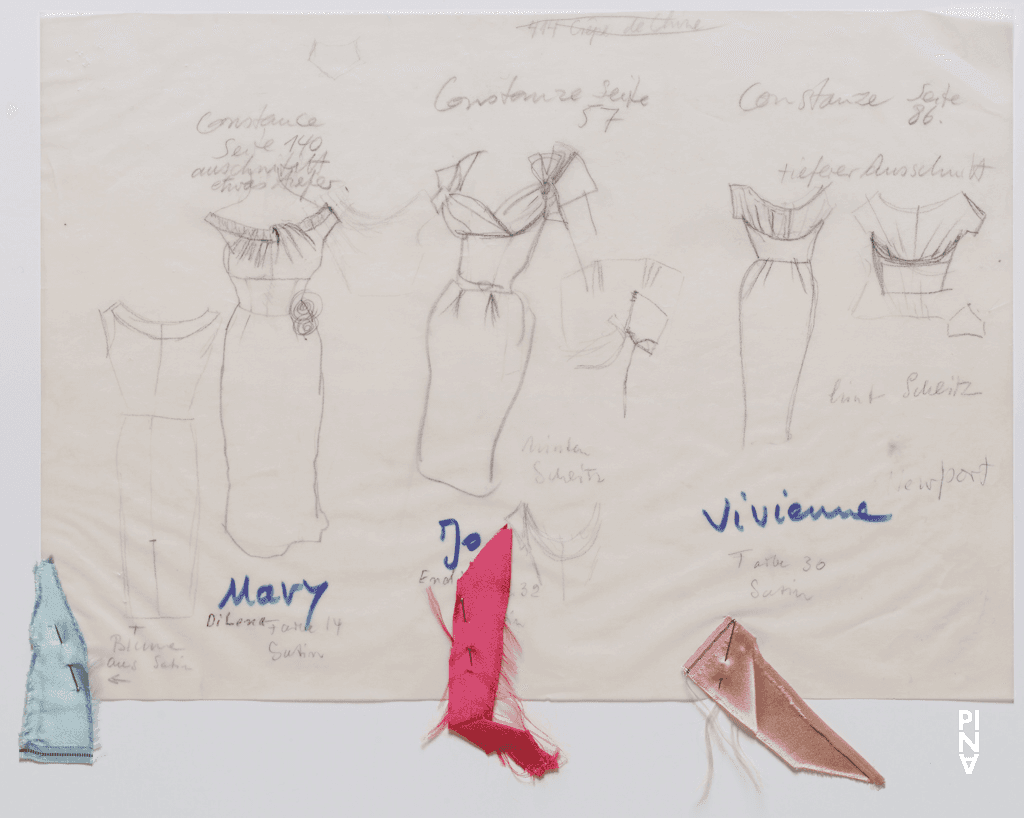costume drawing by Rolf Borzik