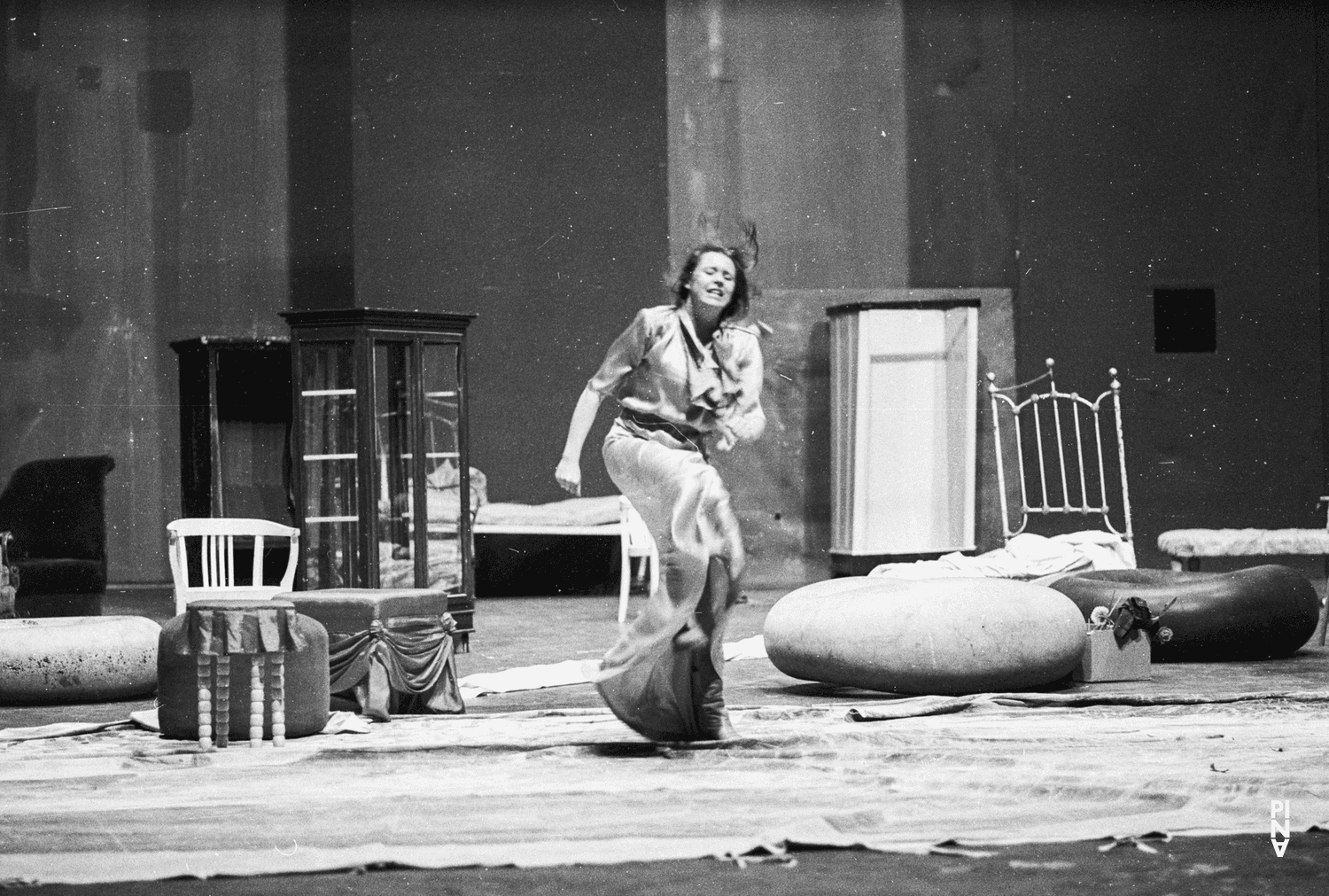 Josephine Ann Endicott in “He Takes Her by The Hand and Leads Her Into the Castle, The Others Follow” by Pina Bausch, season 1977/78